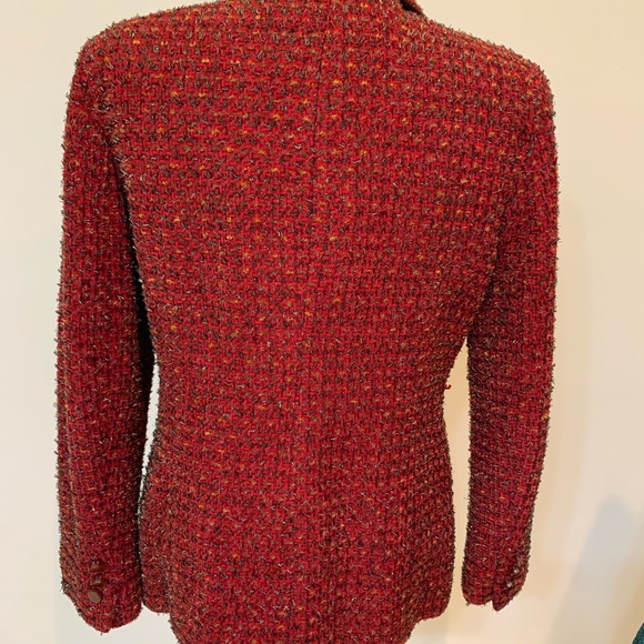 Vintage DONCASTER size 8 Burgundy Tweed jacket - Picture 2 of 4